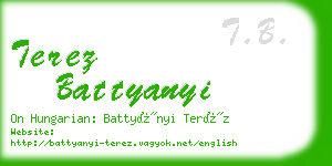 terez battyanyi business card